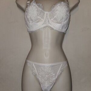 Victoria's Secret Dream Angels Balconette 36D & Itsy Panty Beads & Lace NWT